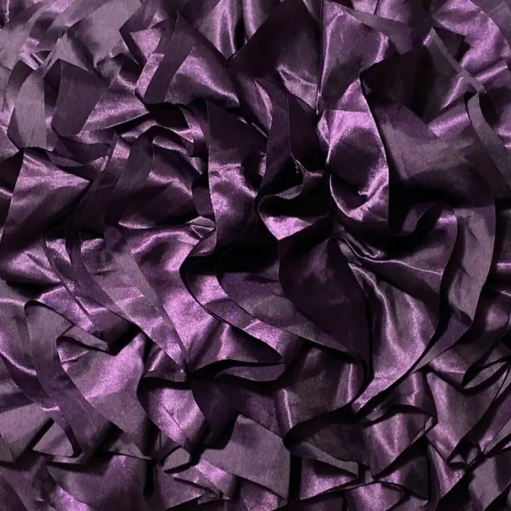 Vintage Pier 1 Flounce Purple Ruffle Pillow Satin 18 x 18 inch Ruffles Square